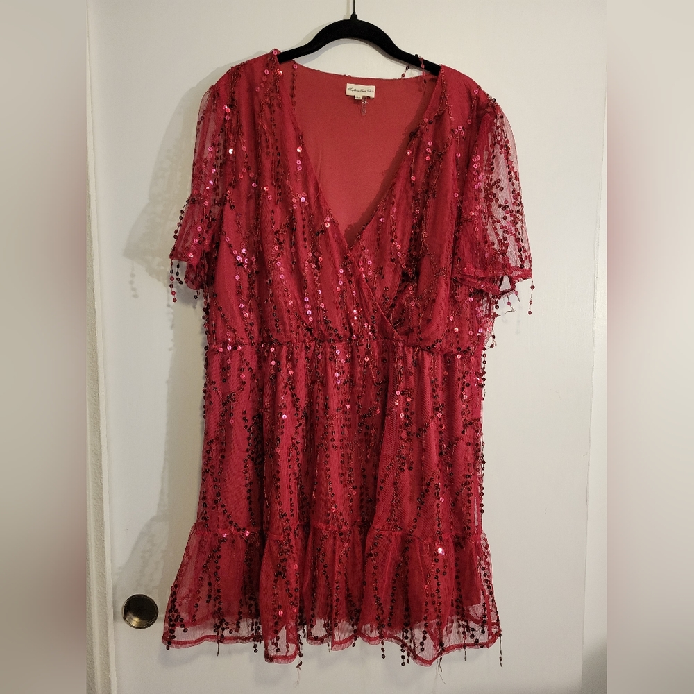 Red Sequin Dress